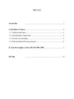 Thiết lập hệ thống quản lý, và xây dựng hệ thống quản lý chất lượng theo tiêu chuẩn ISO 9001 : 2000