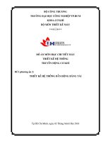 Đồ Án Môn Học Chi Tiết Máy- Thiết Kế Hệ Thống Truyền Động Cơ Khí