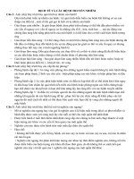 Đáp án câu hỏi bộ môn Dịch tễ học