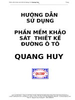 hướng dẫn sử dụng phần mềm thiết kế đường  quang huy