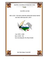 phương pháp đàm thoại trong dạy học đạo đức lớp 3