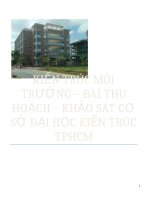 Bài thu hoạch  kiến trúc môi trường