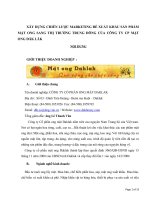 Xây dựng chiến lược marketing để xuất khẩu sản phẩm mật ong sang thị trường trung đông của công ty CP mật ong đăk lăk 