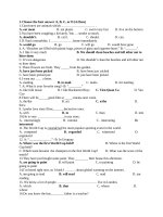 KIỂM TRA TIẾNG ANH 10 HỌC KÌ 2