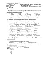 de kiem tra hoc ki 2 tieng anh 10 co dap an