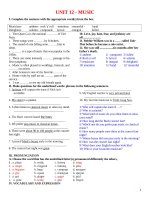 Bài tập tiếng anh lớp 10 bài 12 (with key)