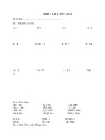 PHIẾU bài tập TUẦN 14