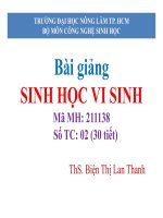 BÀI GIẢNG VI SINH HỌC ĐẠI CƯƠNG