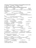 ĐỀ KIỂM TRA TIẾNG ANH LỚP 10 CHỌN LỌC