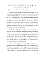 Phân tích SWOT về xuất khẩu thủy sản của tập đoàn minh phú ra thị trường quốc tế 