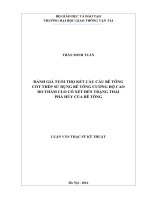 La đánh giá tuổi thọ kết cấu cầu BTCT cường độ cao do thấm clo có xét đến trạng thái phá hủy của bê tông