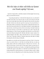 Bài tiểu luận cá nhân xuất khẩu tại quatar của doanh nghiệp việt nam 