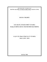 Xây dựng tổ dân phố văn hoá ở quận hồng bàng, thành phố hải phòng 