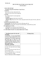 TỔ CHỨC DẠY HỌC BÀI: MOT SO THE LOAI VAN HOC,T1, CHƯƠNG TRÌNH LỚP 11