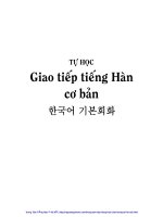 học giao tiếp với tiếng hàn: Cau va tu hoi thoai tieng han quoc
