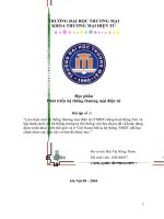 Lựa chọn một hệ thống thương mại điện tử (TMĐT) đang hoạt động.Tìm và lập danh sách các hệ thống tương tự (hệ thống vừa lựa chọn) đã vàhoặc đang được triển khai (trên thế giới và ở Việt Nam).Mô tả hệ thống TMĐT (đã lựa chọn) theo các tiêu chí cơ bản đã đư