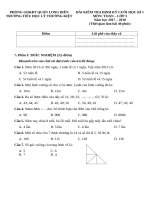 Toán 3  kiểm tra học kỳ 1 trường Lý Thường Kiệt