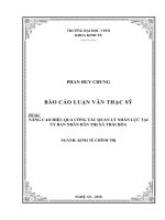 ĐỀ CƯƠNG LUẬN văn THAC sỹ