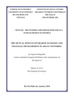 The mutual effects of shadow economy and financial development in asean countries 