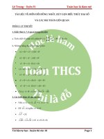 CHUYÊN ĐỀ  VỀ RÚT GỌN BIỂU THỨC CHỨA CĂN VÀ CÁC BÀI TOÁN LIÊN QUAN ( CÓ ĐÁP ÁN )