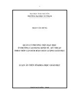 LATS Quản lý phương tiện dạy học ở trường cao đẳng kinh tế - kỹ thuật theo tiếp cận đảm bảo chất lượng giáo dục