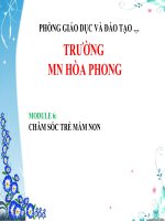 MODULE 6   CHĂM sóc TRẺ mầm NON