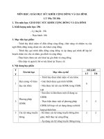 Đề cương môn học giáo dục sức khỏe cộng đồng và gia đình 