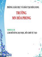 MN30  Làm đồ dùng dạy học, đồ chơi tự tạo