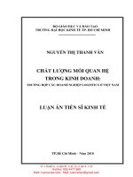 LA08 063 chất lượng mối quan hệ trong kinh doanh trường hợp các doanh nghiệp logistics ở việt nam 