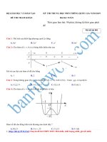 Đề thi tham khảo của bộ giáo dục và đào tạo - Môn Toán học - THPT QG năm 2019- File word có lời giải