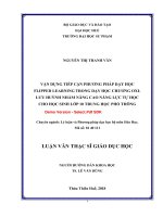 Vận dụng tiếp cận phương pháp dạy học flipped learning trong dạy học chương “oxi  lưu huỳnh” nhằm nâng cao năng lực tự học cho học sinh lớp 10 trung học phổ thông (tt) 