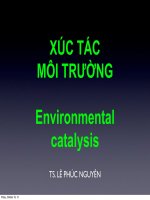 Bài giảng Xúc tác môi trường Environmental catalyst