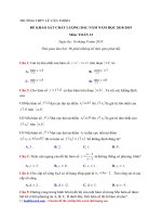 Đề khảo sát chất lượng 2019   Môn Toán 12 – THPT Lê Văn Thịnh  Bắc Ninh  File word có lời giải chi tiết
