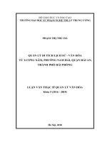 Quản lý di tích lịch sử   văn hóa từ lương xâm, phường nam hải, quận hải an, thành phố hải phòng 