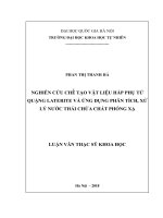 Nghiên cứu chế tạo vật liệu từ quặng laterite và ứng dụng phân tích, xử lý nước thải chứa chất phóng xạ 