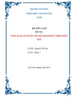 Tổng quan về nguồn vốn hỗ trợ không chính thức oda 