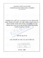 Nghiên cứu chế tạo và khảo sát các tính chất đặc trưng của bột vật liệu trên cơ sở LANI5 có kích thước nano mét dùng làm điện cực âm trong pin nạp lại NI MH nhằm nâng cao phẩm chất sử dụng của pin  