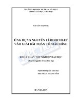 Ứng dụng nguyên lí dirichlet vào giải bài toán tô màu hình 