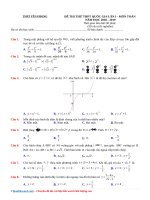 Đề thi thử THPTQG năm 2019  Môn Toán  THPT Yên Phong  Bắc Ninh  Lần 1  File word có lời giải chi tiết
