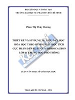 Thiết kế và sử dụng tư liệu dạy học hóa học theo hướng dạy học tích cực phần dẫn xuất của hidrocacbon lớp 11 trung học phổ thông 