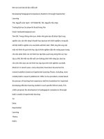 Phát triển năng lực dạy học thông qua học tập trải nghiệm  