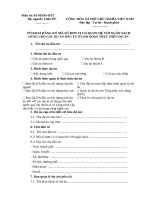 Tờ khai mở mã dự án công trình