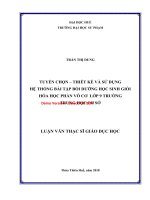 Tuyển chọn   thiết kế và sử dụng hệ thống bài tập bồi dưỡng học sinh giỏi hóa học phần vô cơ lớp 9 trung học cơ sở (tt) 