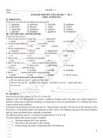 ÔN tập KIỂM TRA 1 TIẾT lần 2 lớp 7 HKI 