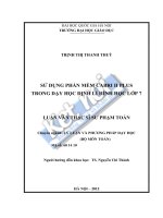 Sử dụng phần mềm cabri II plus trong dạy học định lí hình học lớp 7 