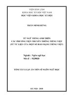 Từ ngữ tiếng anh trên các phương tiện truyền thông tiếng việt (từ tư liệu của một số báo mạng tiếng việt) tt 