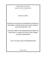 Building the strategy for property business of industrial construction joint stock company (ICJC) duration 2018 – 2022 