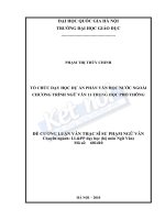 Tổ chức dạy học theo dự án phần văn học nước ngoài chương trình ngữ văn 11 trung học phổ thông 