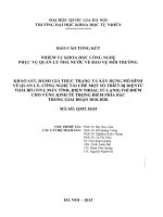 Khảo sát, đánh giá thực trạng và xây dựng mô hình về quản lý, công nghệ tái chế một số thiết bị điện tử thải bỏ (tivi, máy tính, điện thoại, tủ lạnh) thí điểm cho vùng kinh tế trọng điểm phía bắc tron  