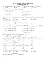 CÂU HỎI TRẮC NGHIỆM TOÁN 11 ÔN HỌC KÌ I